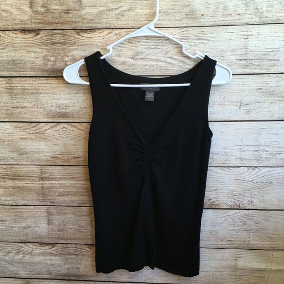 BANANA REPUBLIC FACTORY STRETCH TOP IN BLACK - Picture 1 of 5